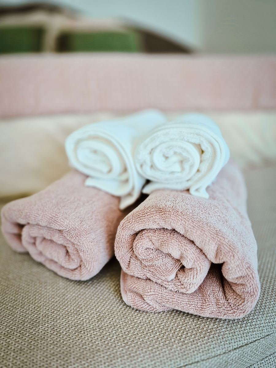 Linge de bain doux de la suite Maison H à Herstal